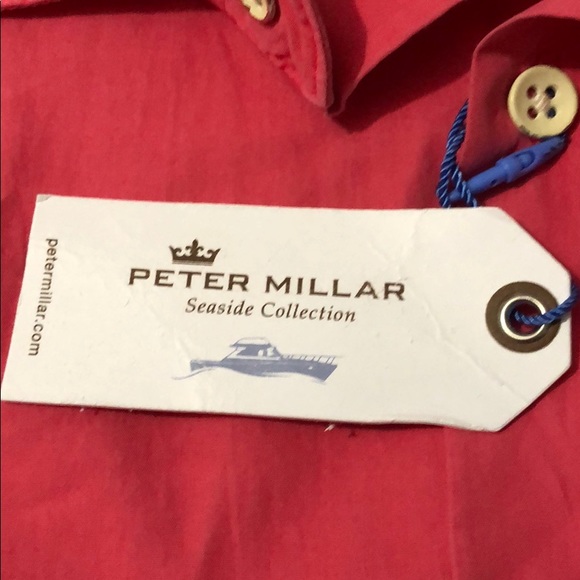 Peter Millar seaside collection coral button down - Picture 9 of 9